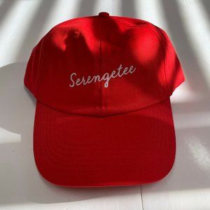 Serengetee Red Adjustable Travel Dad Hat NWOT
